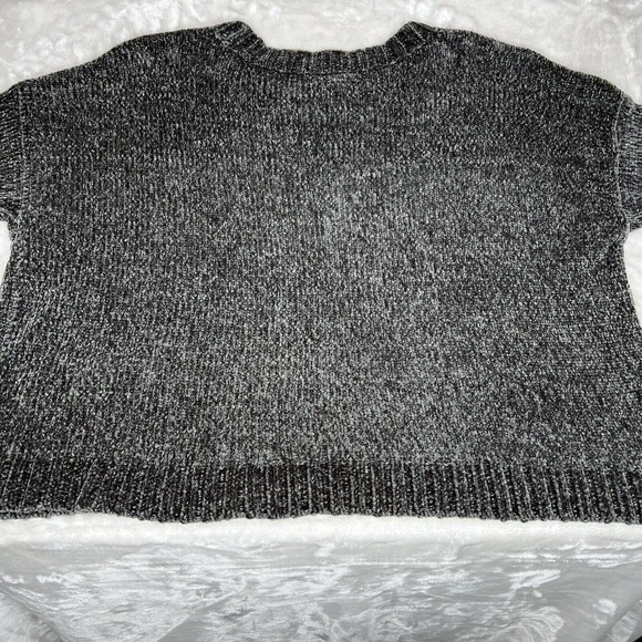 Aerie Women's Gray Chenille Long Sleeve Chunky Knit Pullover Sweater Sz XL - Picture 5 of 9